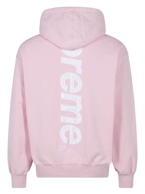 pink supreme hoodie